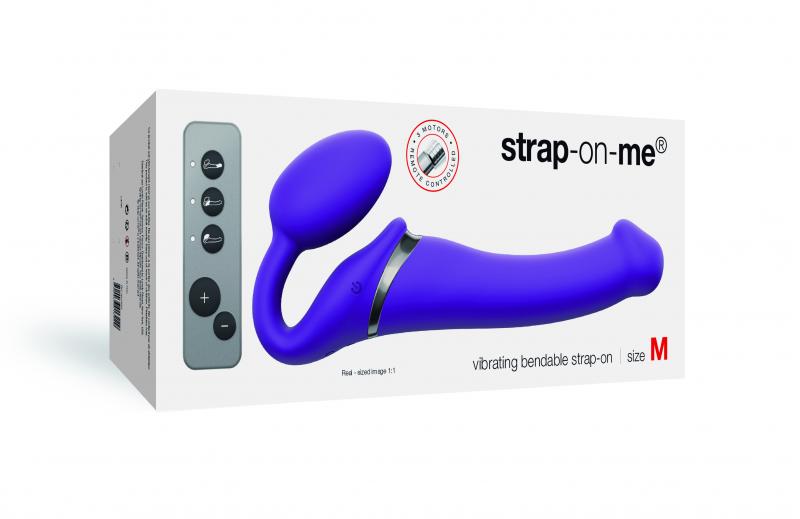 Strap On Me - Strapless Vibrating Strap-On Dildo - Size M - Purple - UABDSM