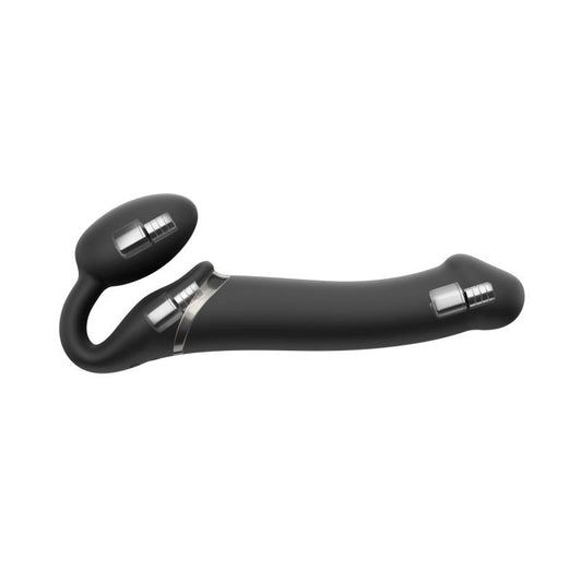 Strap On Me - Strapless Vibrating Strap-On Dildo - Size M - Black - UABDSM