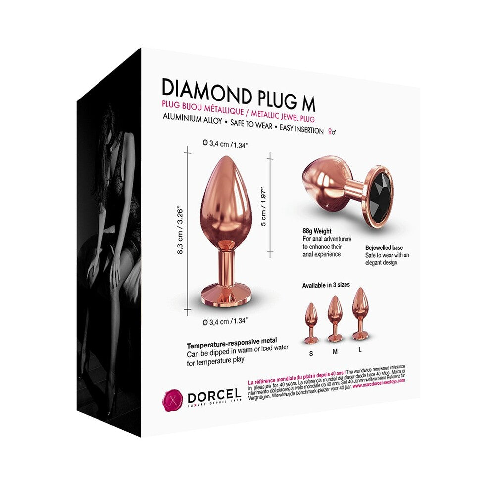 Dorcel Diamond Butt Plug Rose Gold Medium - UABDSM