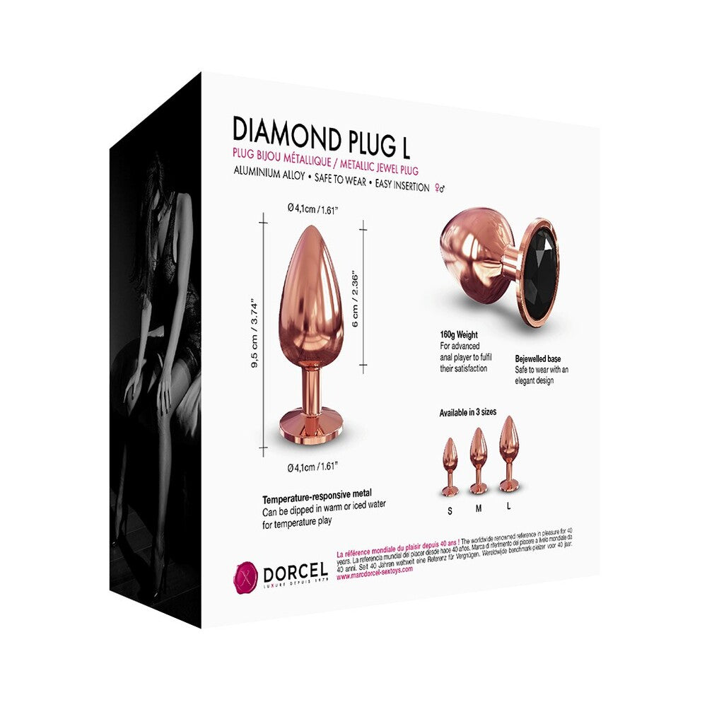 Dorcel Diamond Butt Plug Rose Gold Large - UABDSM