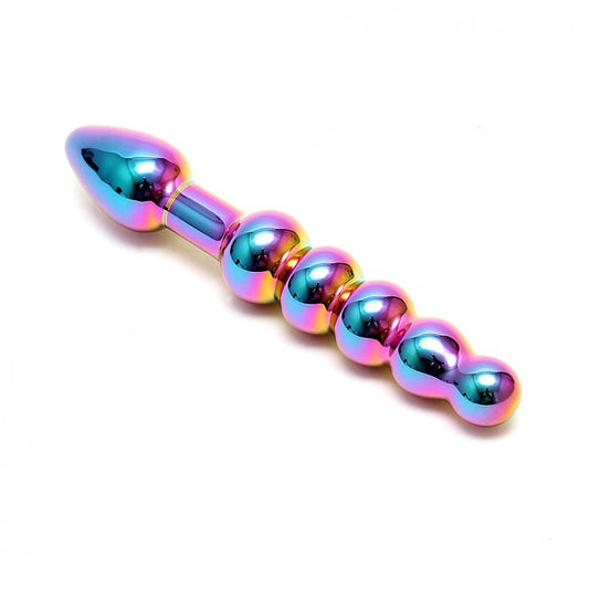 Sensual Multi Coloured Glass Laila Anal Probe - UABDSM