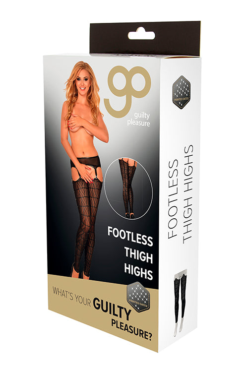 Gp Printed Datex Footless Thigh Highs S