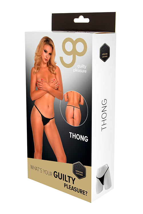 Gp Genuine Leather Thong Black M
