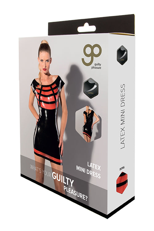 Gp Latex Mini Dress Black Xl