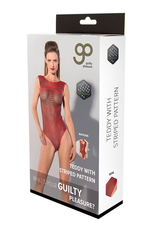 Gp Printed Datex Striped Teddy Red Xl