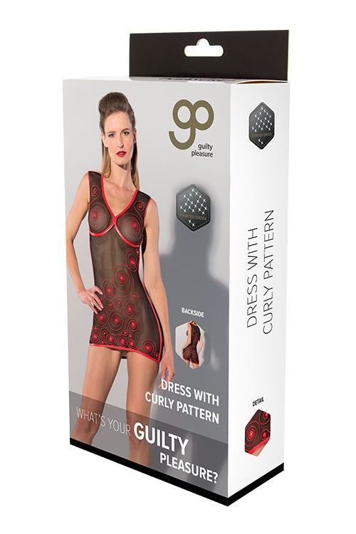 Gp Printed Dress With Curly Pattern M