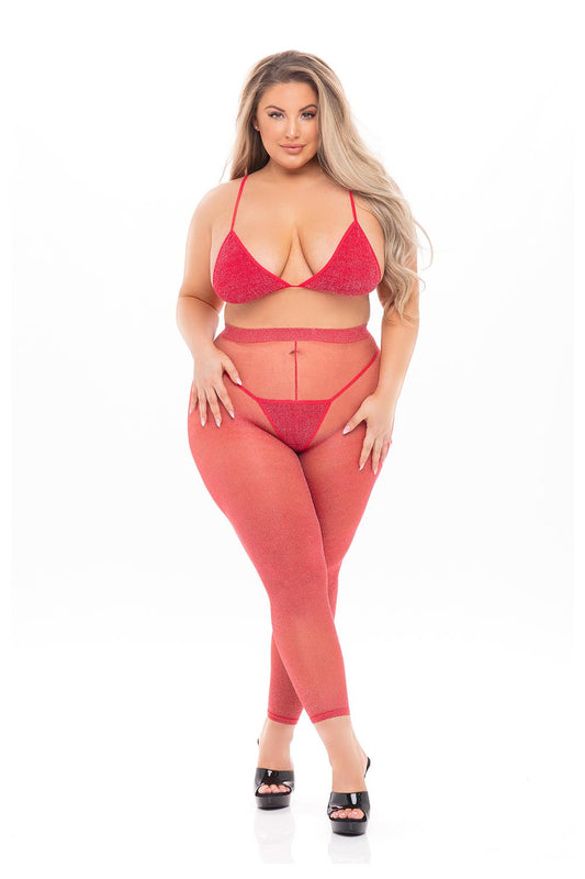 Tall Order 3pc Legging Set Red Plus Size Tall Order 3pc Legging Set Red Plus Size