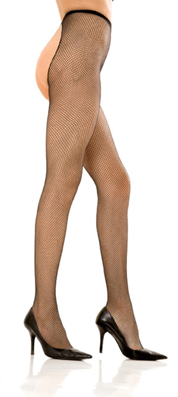 Crotchless Fishnet Pantyhose Black Os Crotchless Fishnet Pantyhose Black Os