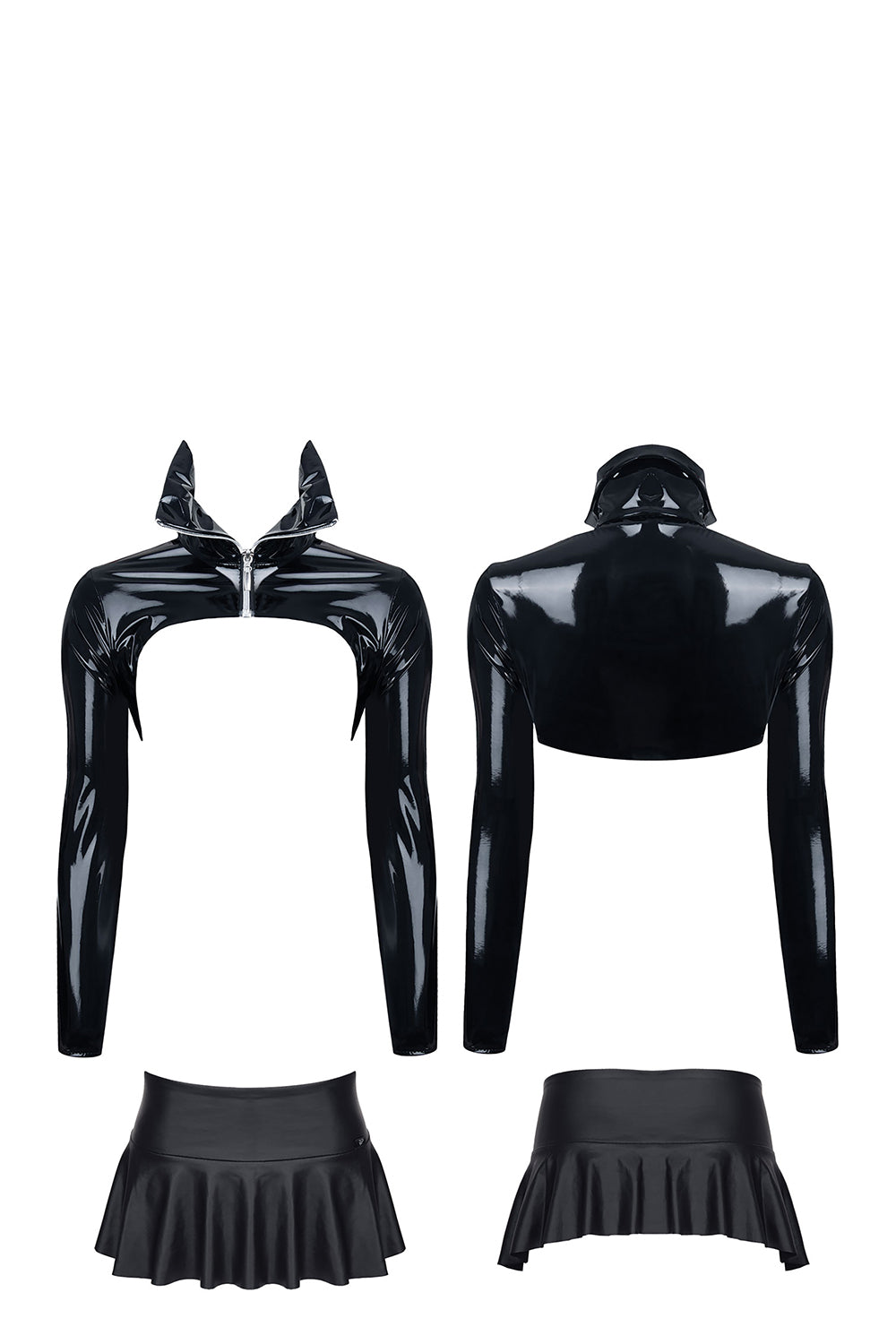 Crd Collar Jacket And Mini Skirt M