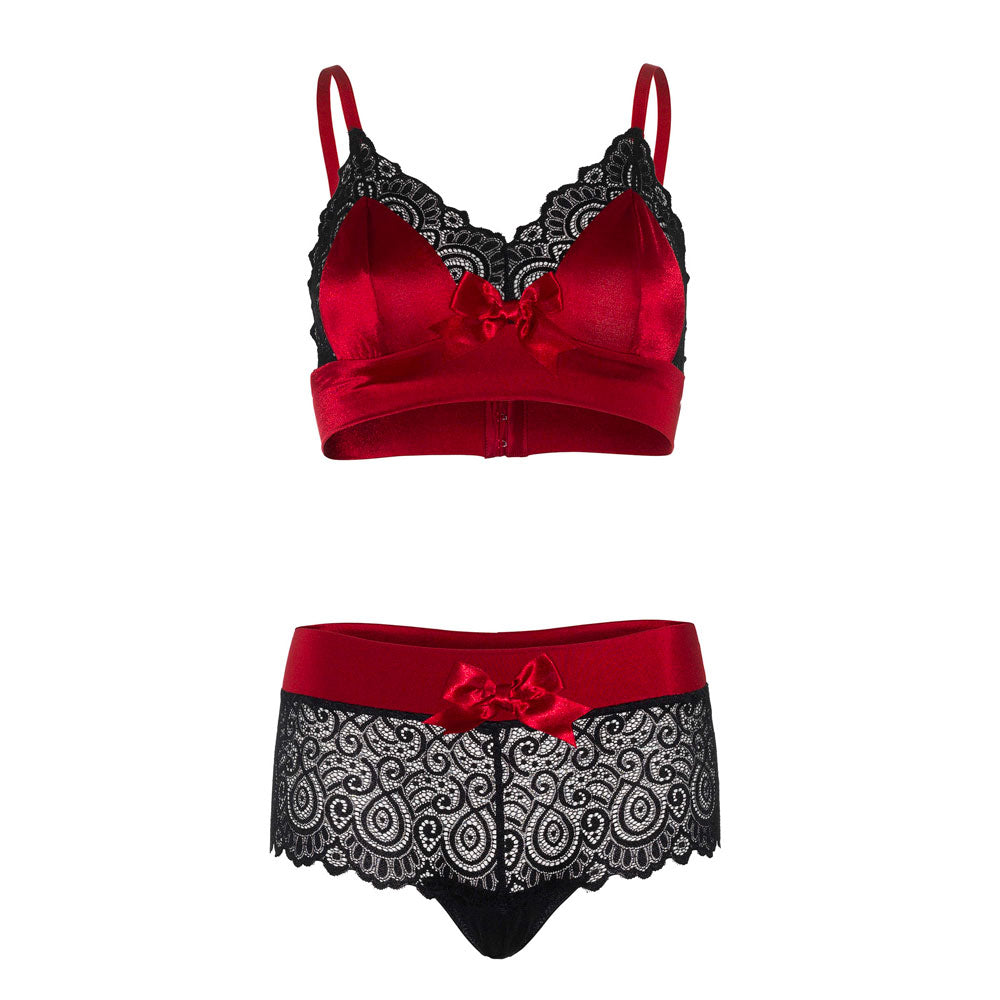 Leg Avenue Satin Spandex Bralette String - UABDSM