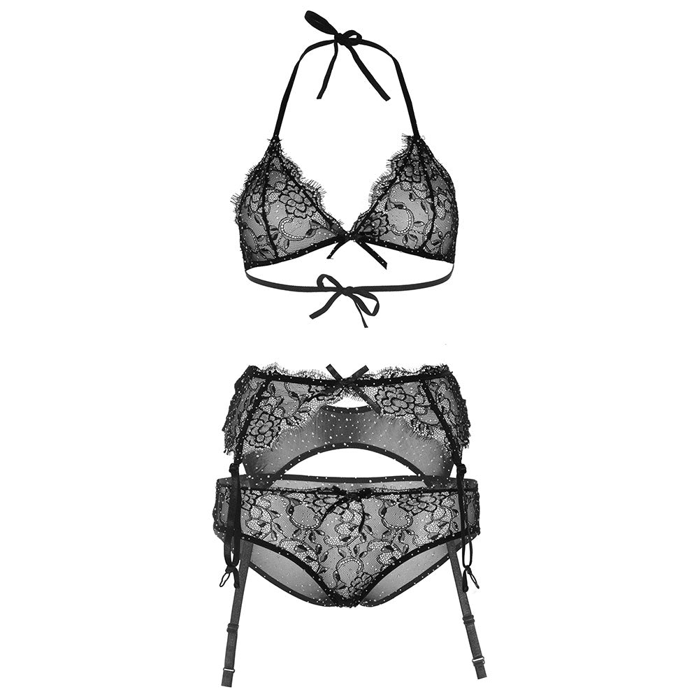 Leg Avenue Bra Top Panty and Garterbelt - UABDSM