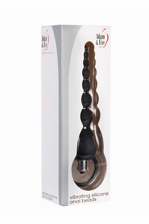 A&e Vibrating Silicone Anal Beads Black