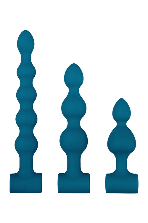 A&e Vibrating Bumpy Bead Set Teal A&e Vibrating Bumpy Bead Set Teal