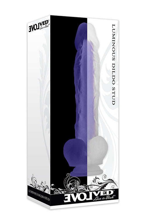 Evolved Luminous Dildo Stud Purple