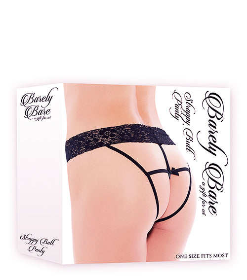 Barely Bare Strappy Butt Panty Black