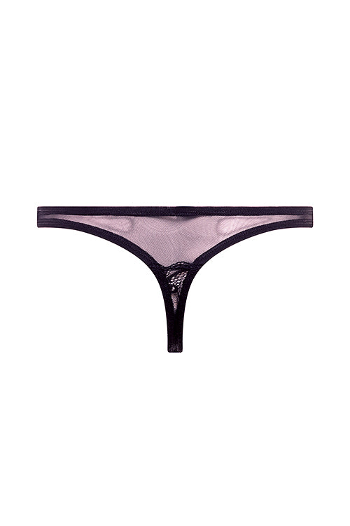 Barely Bare Mesh & Lace Panty Black