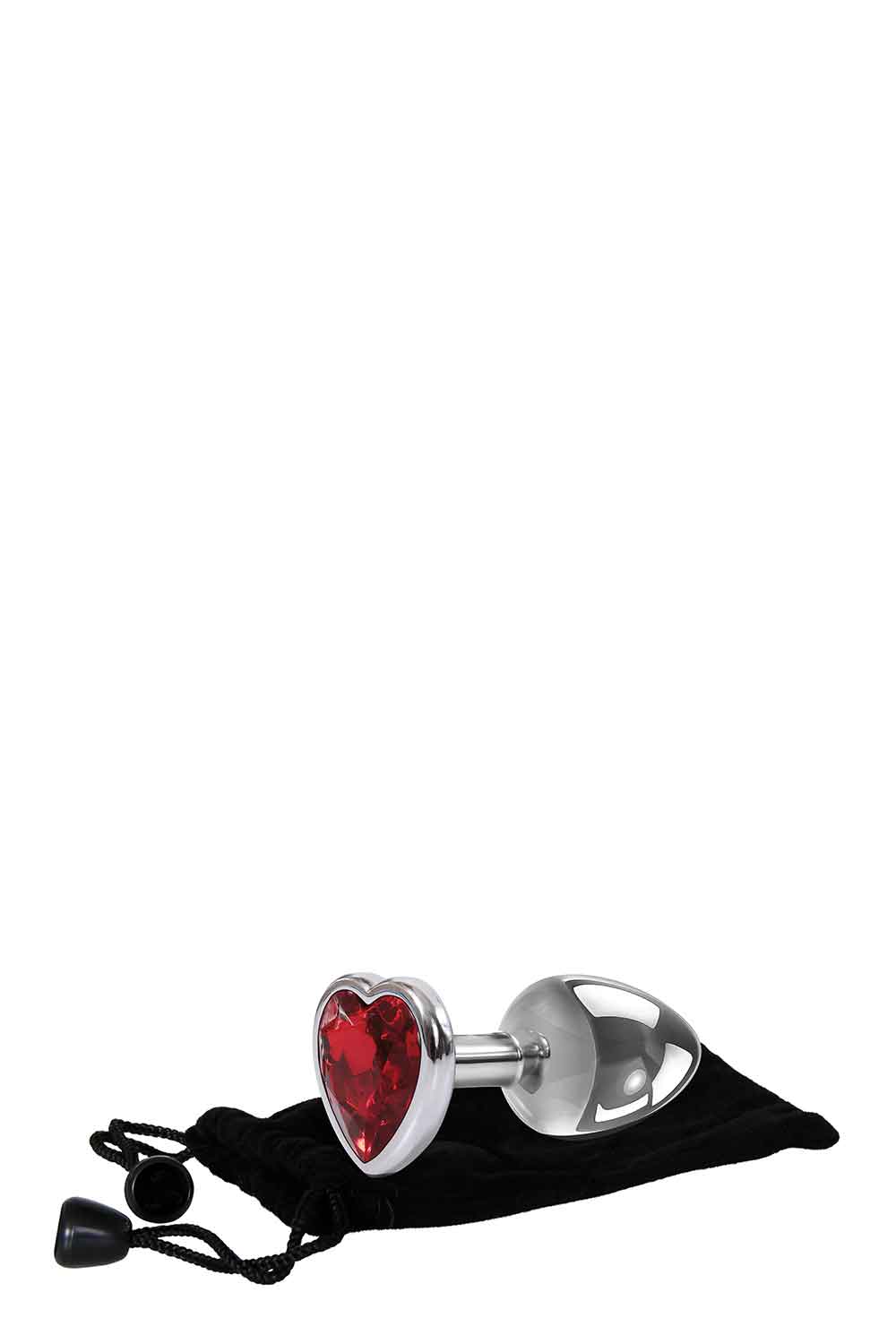 A&e Red Heart Gem Anal Plug Small