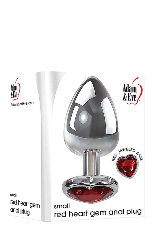 A&e Red Heart Gem Anal Plug Small