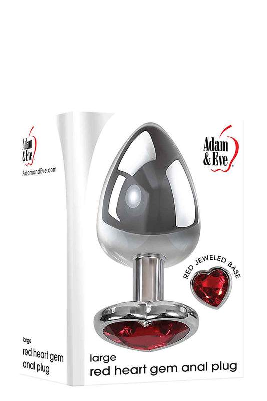 A&e Adams Red Heart Gem Anal Plug Large
