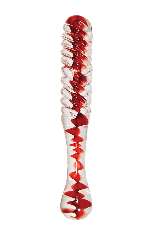 A&e Eves Sweetheart Swirl Glass Dildo A&e Eves Sweetheart Swirl Glass Dildo