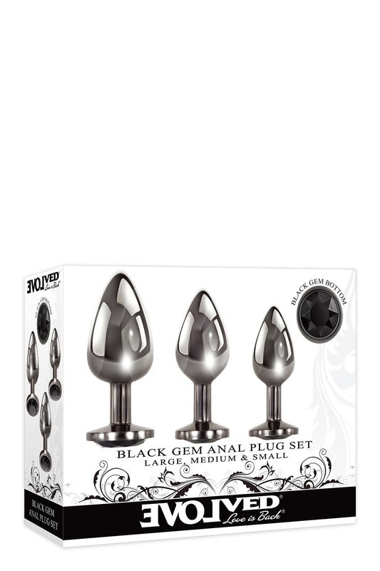 Black Gem Anal Plug Set