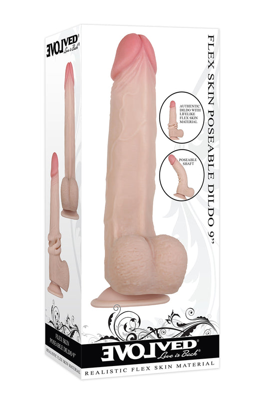 Evolved Flexskin Poseable Dildo 9 Light