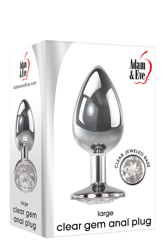 A&e Clear Gem Anal Plug Large