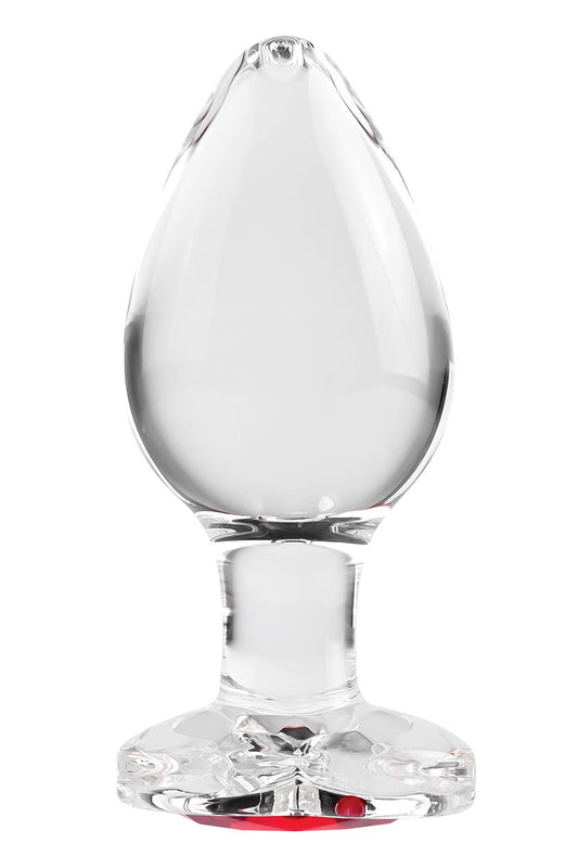 Adam Et Eve Red Heart Gem Glass Plug Large Adam Et Eve Red Heart Gem Glass Plug Large