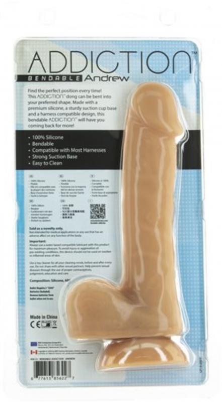Addiction - Andrew Flexible Dildo - 19 Cm - UABDSM