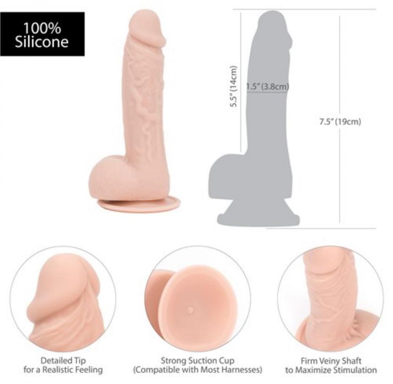 Addiction - Mark Dildo With Suction Cup - 19 Cm - UABDSM