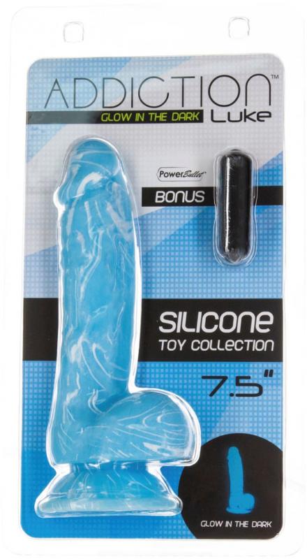 Addiction - Luke Glow In The Dark Dildo - 18 Cm - UABDSM