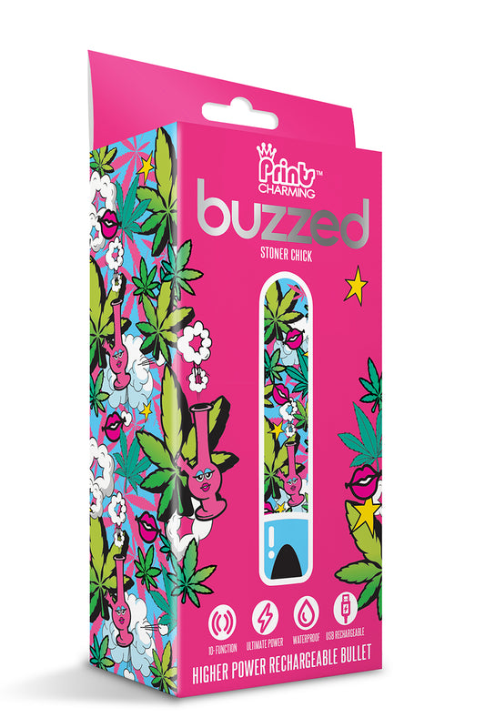 Prints Charming Buzzed Bullet Stoner Chick