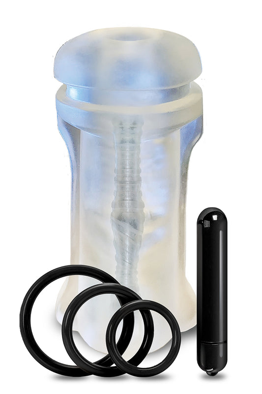 Happy Ending Mstr B8 Vibrating Stroker Pack Hand Cuff Five Pc Kit Happy Ending Mstr B8 Vibrating Stroker Pack Hand Cuff Five Pc Kit