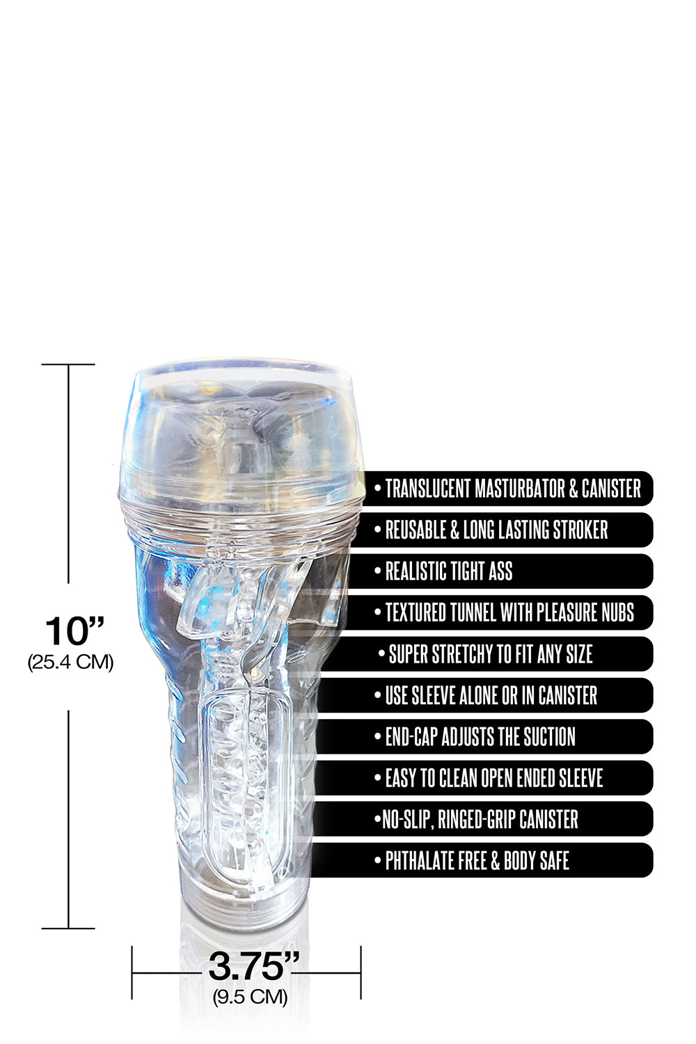 Happy Ending Mstr B8 In The Clear Anal Stroker Bum Rush Canister