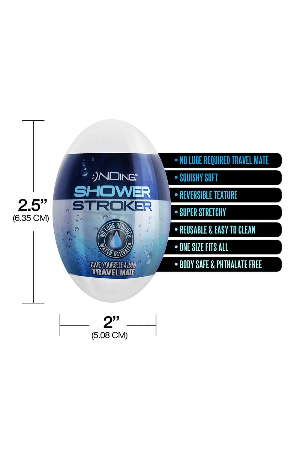 Happy Ending Shower Stroker Self Lubricating Travel Mate