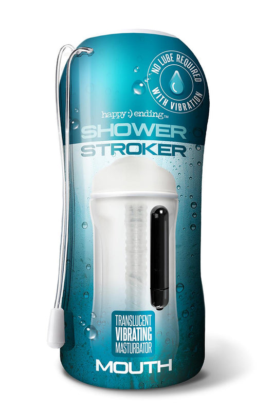 Happy Ending Vibrating Shower Stroker Self Lubricating Mouth