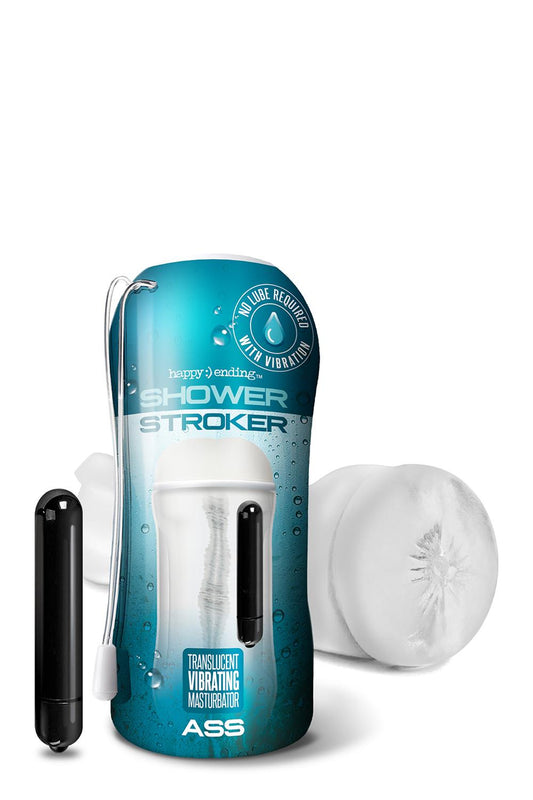 Happy Ending Vibrating Shower Stroker Self Lubricating Ass Happy Ending Vibrating Shower Stroker Self Lubricating Ass