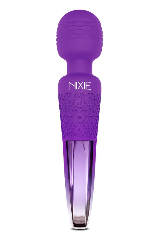 Nixie Rechargeable Wand Massager Purple Ombre Metallic Nixie Rechargeable Wand Massager Purple Ombre Metallic
