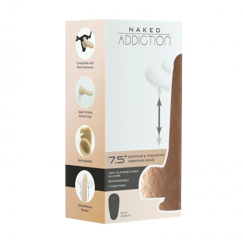 Naked Addiction - Realistic Rotating And Thrusting Dildo With Remote Contro - UABDSM