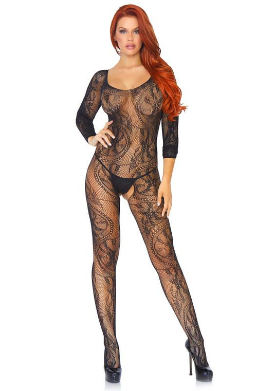 Black Seamless Long Sleeved Bodystocking Black Seamless Long Sleeved Bodystocking - UABDSM