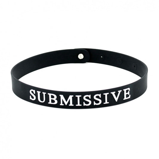 Black Silicone Submissive Collar Black Silicone Submissive Collar - UABDSM