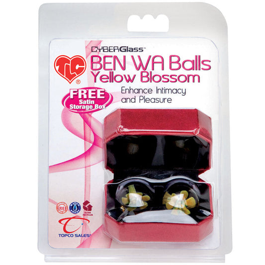 Tlc Cyberglass Ben Wa Balls Yellow Blossom Tlc Cyberglass Ben Wa Balls Yellow Blossom - UABDSM
