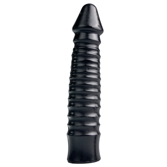 Large Dildo With Ribbed Shaft - Black Large Dildo With Ribbed Shaft - Black - UABDSM
