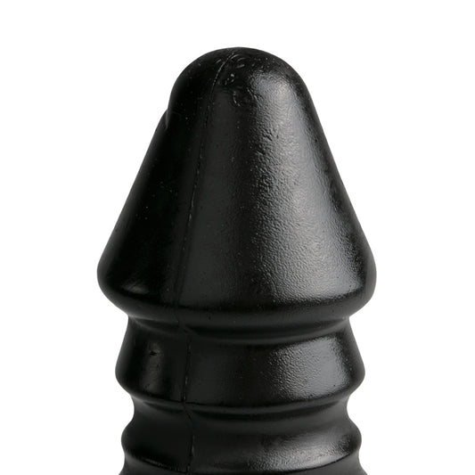 Large Dildo With Ribbed Shaft - Black - UABDSM