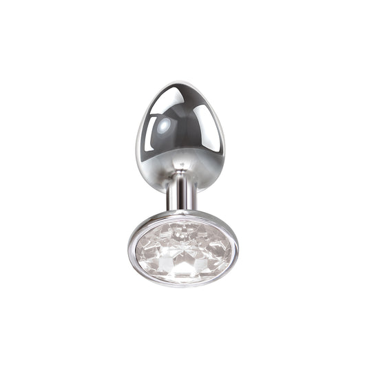 Adam And Eve Clear Gem Anal Plug Medium - UABDSM