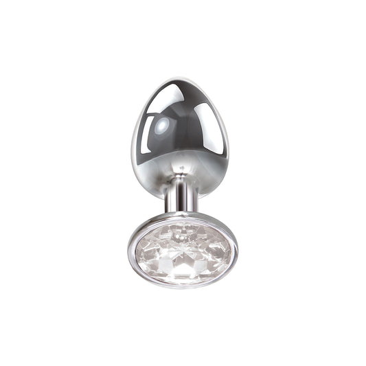 Adam And Eve Clear Gem Anal Plug Large - UABDSM
