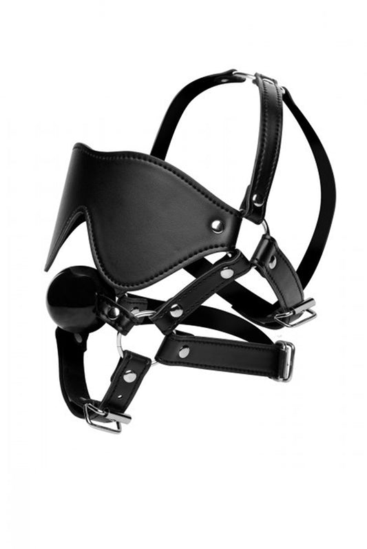 Blindfold Harness And Ball Gag Blindfold Harness And Ball Gag - UABDSM