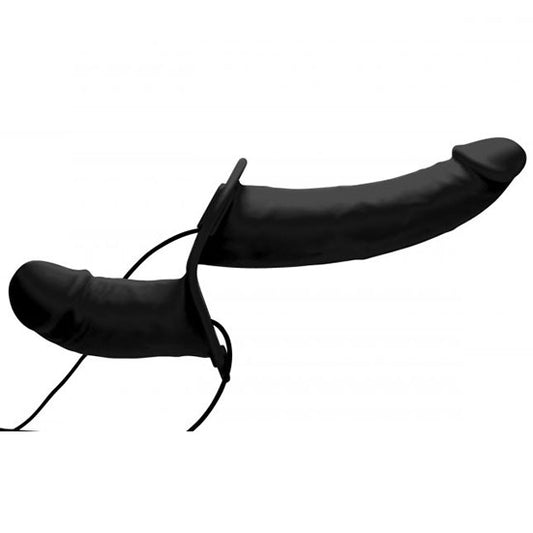 XR Power Pegger Silicone Vibrating Double Dildo With Harness XR Power Pegger Silicone Vibrating Double Dildo With Harness - UABDSM