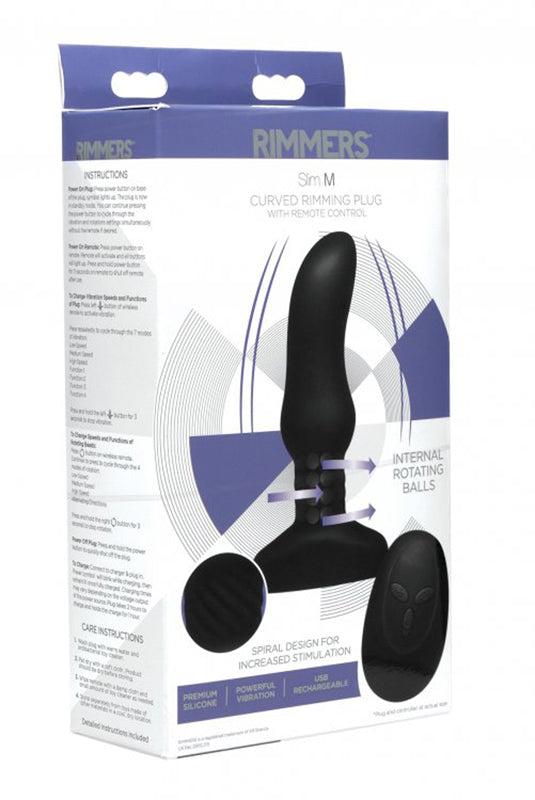 Slim M Vibrating Rimming Butt Plug - UABDSM