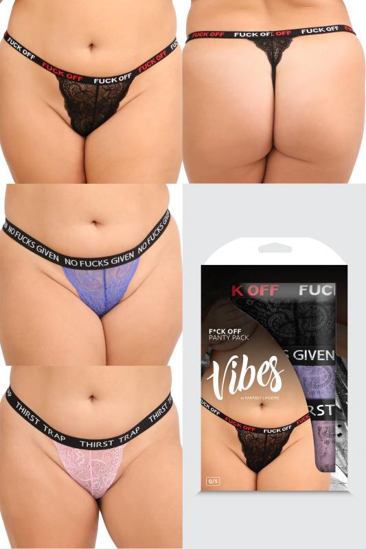 F*CK 3-Pack Thongs - Curvy F*CK 3-Pack Thongs - Curvy - UABDSM